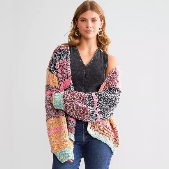 En Merci Cardigan Sweater - multicolor- size medium. NWOT - Picture 3 of 6